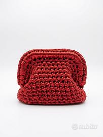Borsa da Donna Clutch Rossa Metallizzata