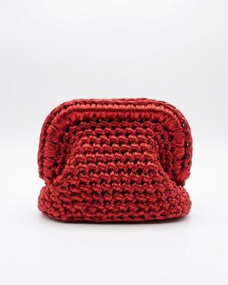 Borsa da Donna Clutch Rossa Metallizzata