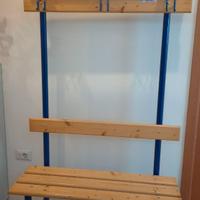 2 Panche spogliatoio in legno di faggio