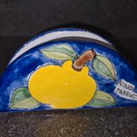 Porta tovaglioli ceramica siciliana dipinto a mano