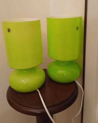 Coppia Lampade IKEA LYKTA VERDE+ Adesivi Originali