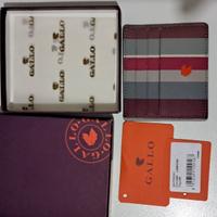 Gallo Porta carta di credito unisex pelle lampone