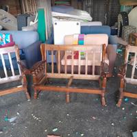 Divani  tris legno rustici colore a scelta