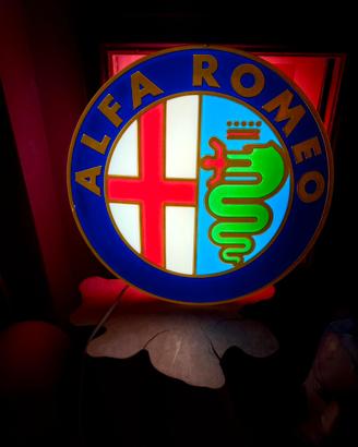 Alfa Romeo insegna luminosa Termo formata Vintage