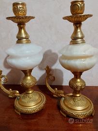due candelabri da comodino vintage anni 60 