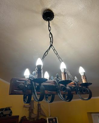 lampadario arte povera