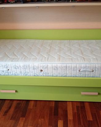 Letto singolo con sottoletto estraibile 