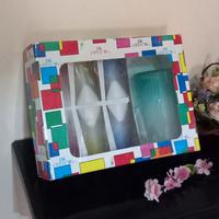 Set 6/ bicchieri e Caraffa grandi Cristal anni 70/