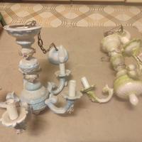 Lampadario in ceramica a 5 bracci