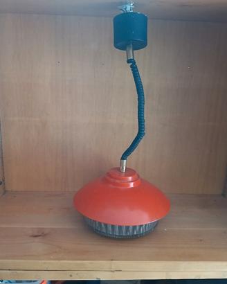 Lampadario a sospensione arancio vintage
