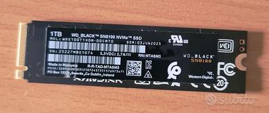 SSD WD sn8100 da 1tb NVMe modello M,2 2280 Gen. 5