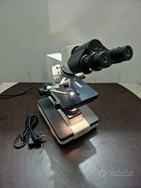 microscopio biologico Binoculare a revolver 4 zoom
