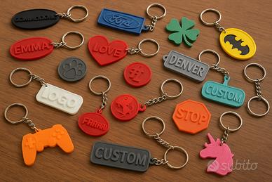 Portachiavi Personalizzati in 3D – Nomi, Loghi e F