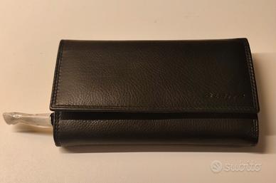 Portafoglio donna Lotto, nero, vera pelle