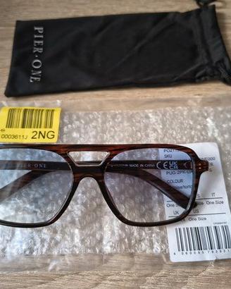 Occhiali da Sole Aviator Tortoise NUOVI no bancare