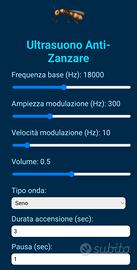 Ultrasuoni antizanzare web app 