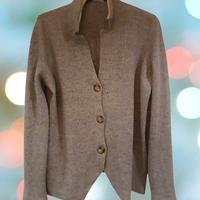 Cardigan da donna in lana grigio - Fabiana Filippi