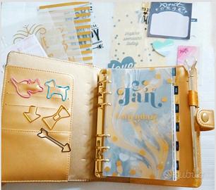 Agenda con anelli color Oro