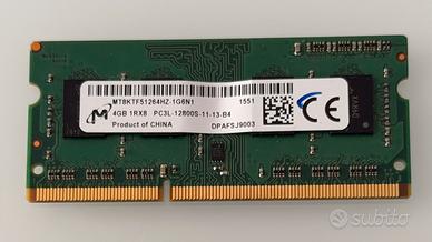RAM Micron 4GB DDR3L 1600 SODIMM