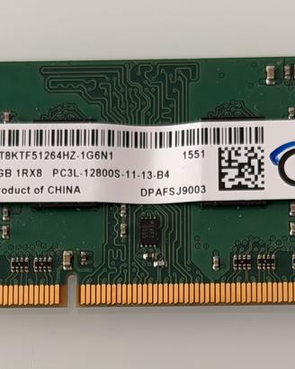 RAM Micron 4GB DDR3L 1600 SODIMM