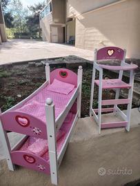 set per bambole in legno 