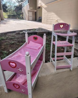 set per bambole in legno 