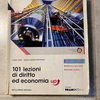 libro scuola "101 lezioni di diritto ed economia"