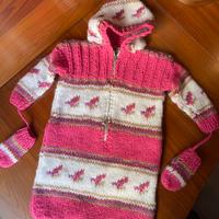 Sacco lana neonato fatto a mano