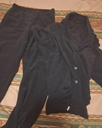 pigiama uomo di seta blu scuro