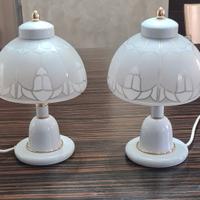 Coppia di lampade vintage in vetro - anno 1985