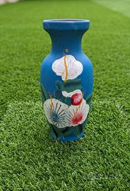Vaso in ceramica dipinto a mano Blu opaco 