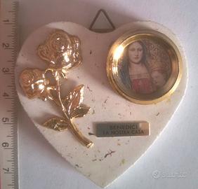 Quadretto Sacro Madonna Benedici La Nostra Casa