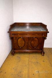 Mobiletto antico  in legno con piano in marmo