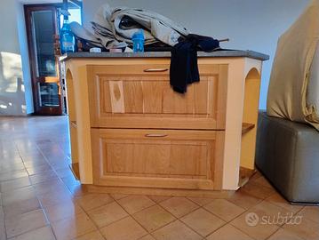 isola cucina in legno massello