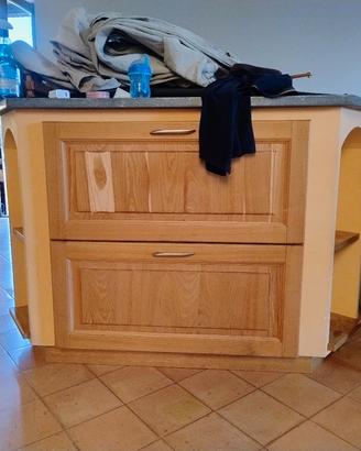 isola cucina in legno massello