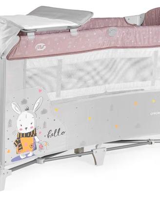 Lettino/box pieghevole, cosleeping, con fasciatoio