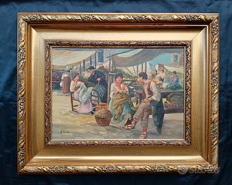 G. Conte ( XX Secolo)  dipinto olio su pann