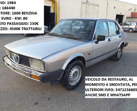 Alfa Romeo Alfetta 1.6 1984 Da Restauro