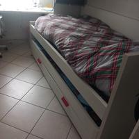 letto singolo con letto estraibile 