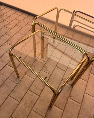 Set 2 tavolini Nido Vintage stile Milo Baughman