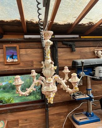 Lampadario capodimonte 6 bracci