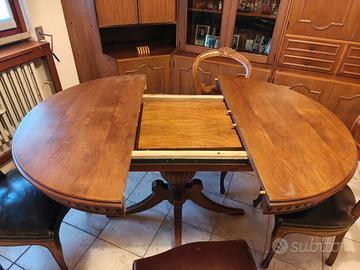 tavolo rotondo allungabile con sedie 