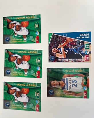 Lotto 5 Carte NBA Minnesota