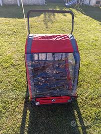 Carrello per bici e passeggino per 2 bambini