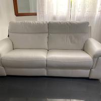 divano poltrone sofà bianco pelle 