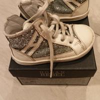 Hogan Rebel bambina bianco/argento glitter 22