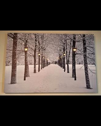 Quadro moderno su tela con luci