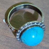 Anello vintage in argento e turchese 