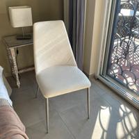 Sedia ecopelle bianca