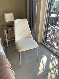 Sedia ecopelle bianca